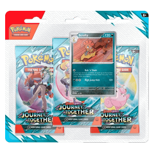 Pokémon Journey Together Scrafty 3-Pack Blister