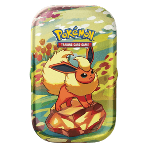 Pokémon Prismatic Evolutions Flareon Mini Tin