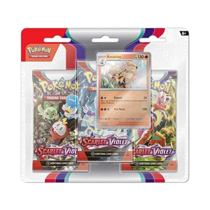 SVI Arcanine 3-Pack Blister Pokémon Scarlet & Violet Arcanine 3-Pack Blister