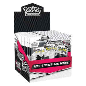 Pokémon White Flare Pokémon Center Tech Sticker Collection Display