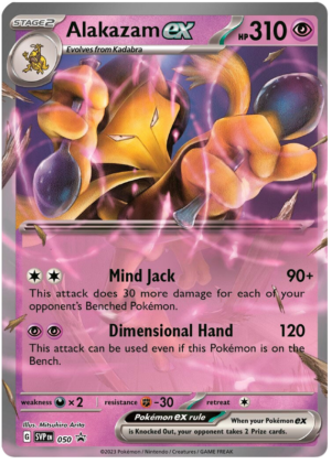 Pokémon Scarlet & Violet Black Star Promos Alakazam ex 50/225