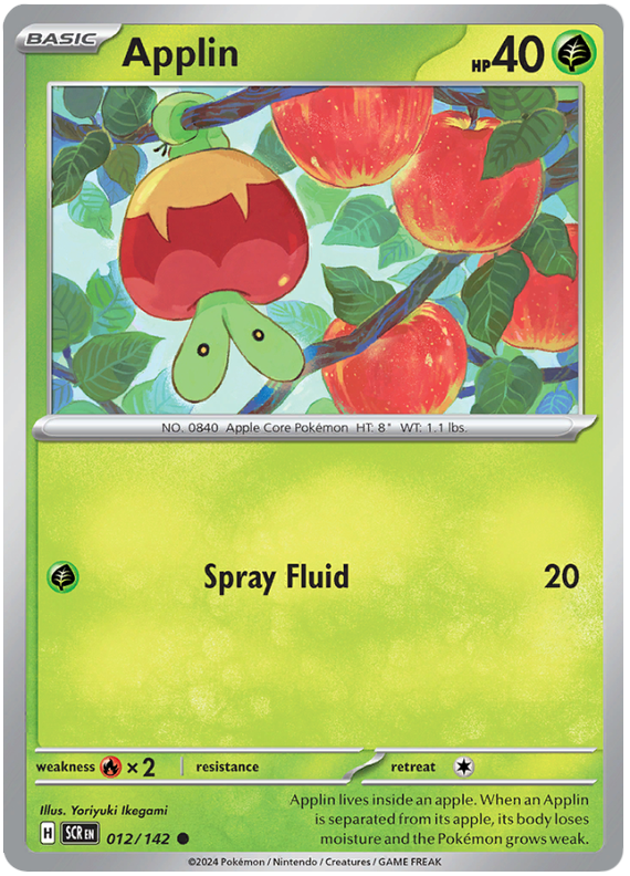 Pokémon Stellar Crown Applin 12/142