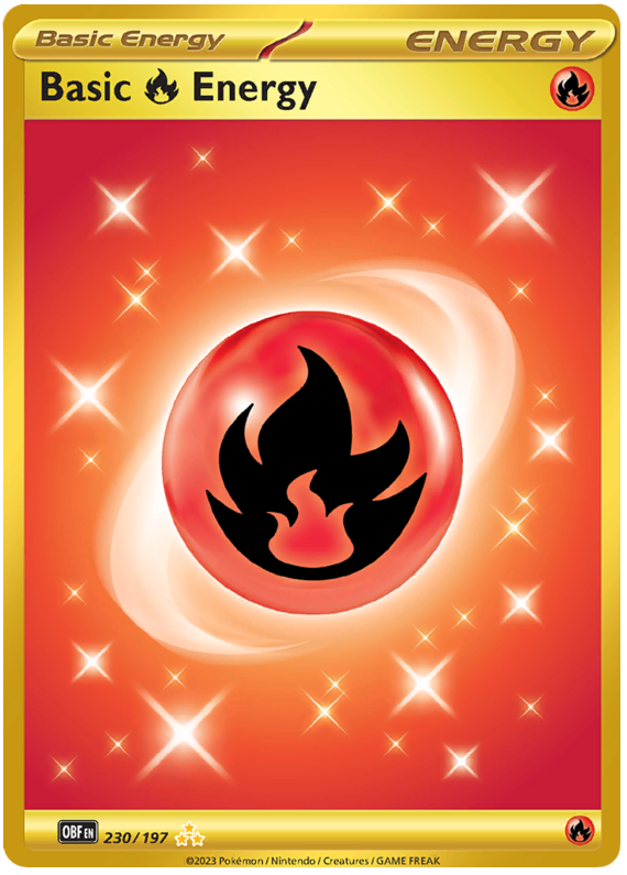 Pokémon Obsidian Flames Basic Fire Energy 230/197