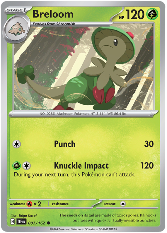 Pokémon Temporal Forces Breloom 7/162