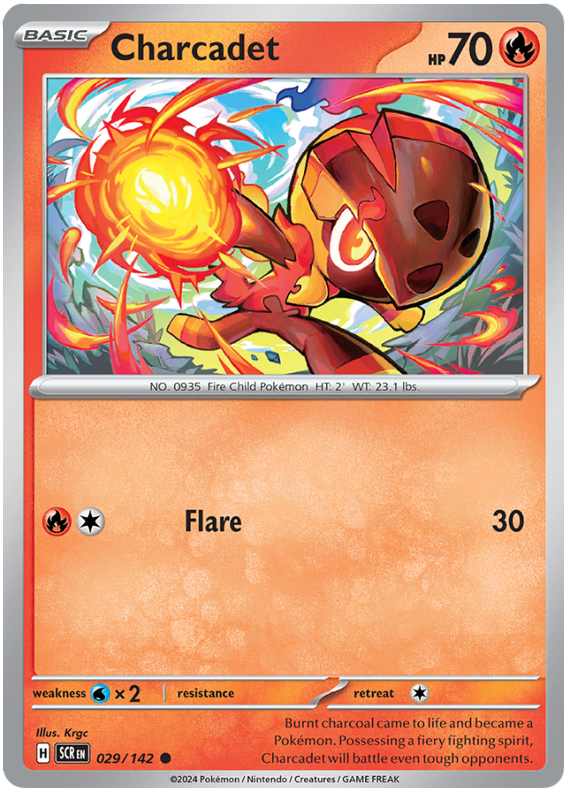 Pokémon Stellar Crown Charcadet 29/142