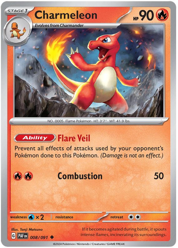 Pokémon Paldean Fates Charmeleon 8/91