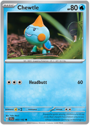 Pokémon Stellar Crown Chewtle 43/142