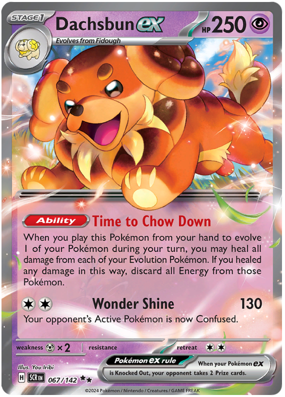 Pokémon Stellar Crown Dachsbun ex 67/142