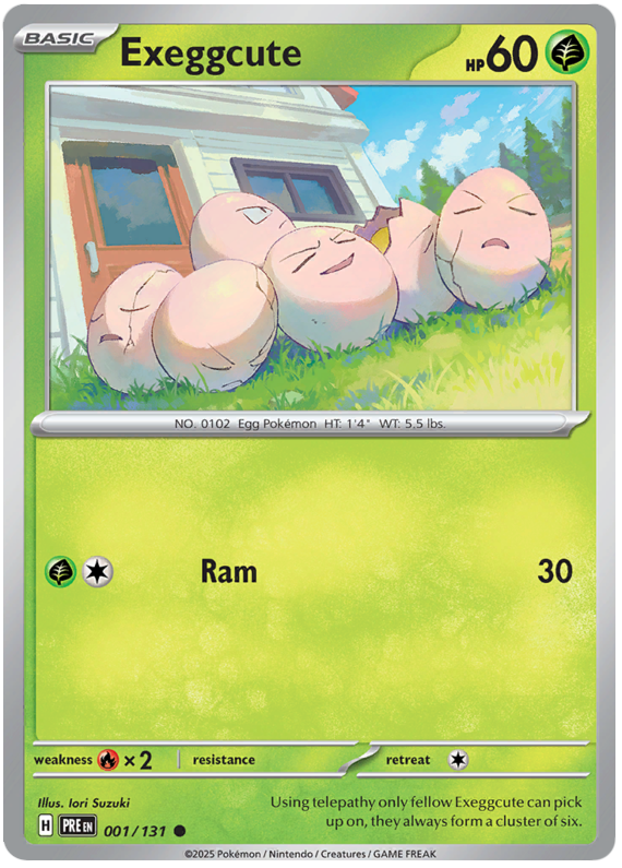 Pokémon Prismatic Evolutions Exeggcute 1/131