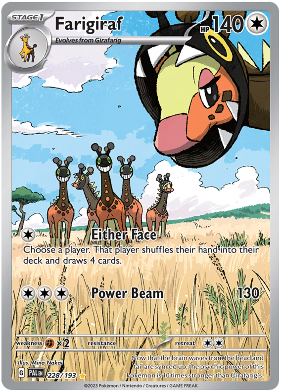 Pokémon Paldea Evolved Farigiraf 228/193