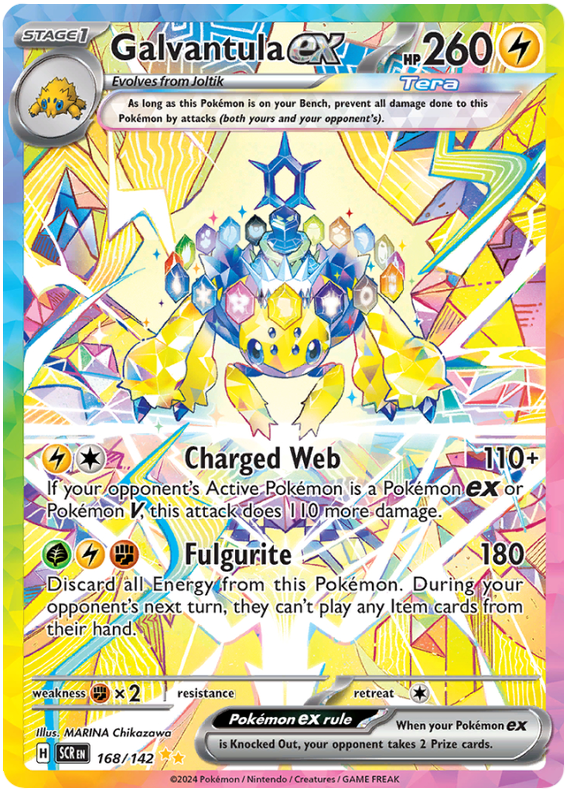 Pokémon Stellar Crown Galvantula ex 168/142