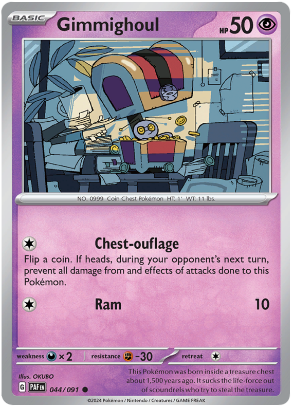 Pokémon Paldean Fates Gimmighoul 44/91