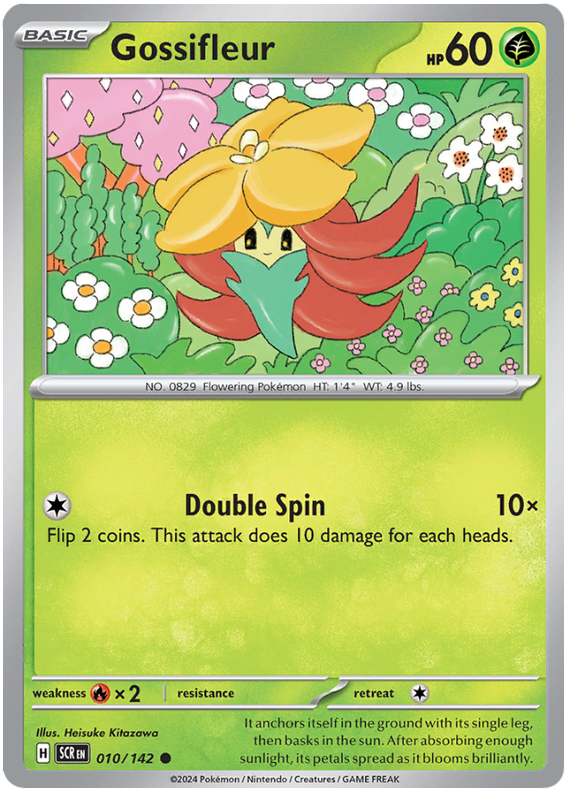 Pokémon Stellar Crown Gossifleur 10/142