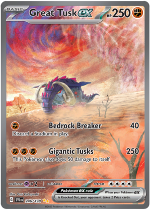 Great-Tusk-ex.SV1EN.246.46930.png Pokémon Scarlet & Violet Great Tusk ex 246/198