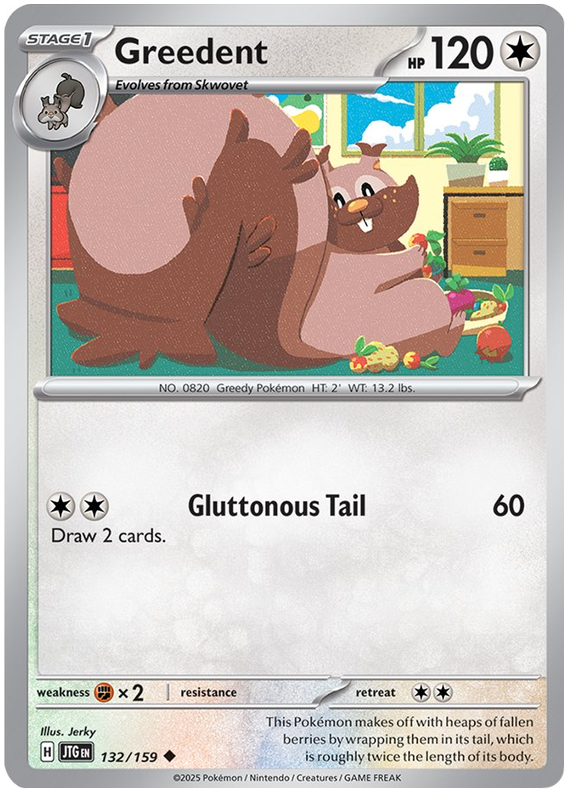 Pokémon Journey Together Greedent 132/180