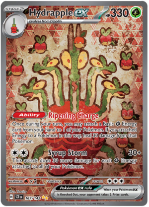Hydrapple-ex.SCR_.167.54247.png Pokémon Stellar Crown Hydrapple ex 167/142