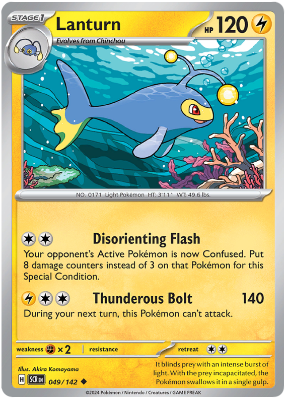 Pokémon Stellar Crown Lanturn 49/142