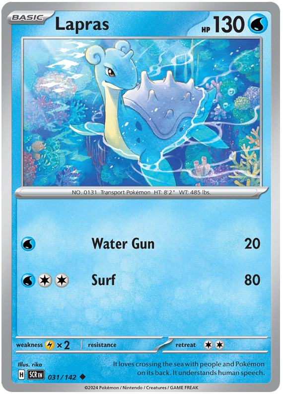 Pokémon Stellar Crown Lapras 31/142