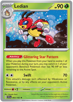 Pokémon Stellar Crown Ledian 3/142