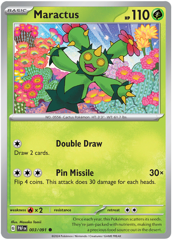 Pokémon Paldean Fates Maractus 3/91