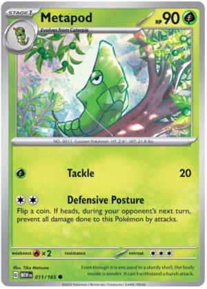 Metapod.MEW_.11.48529.png Pokémon Scarlet & Violet - 151 Metapod 11/165