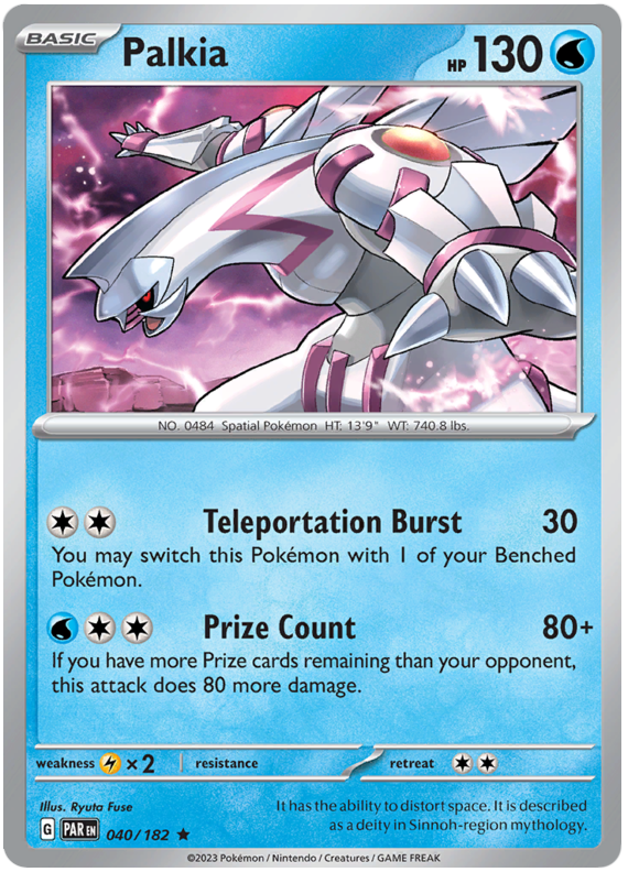 Pokémon Paradox Rift Palkia 40/182