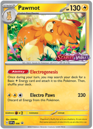 Pawmot.SVPEN_.6.46196.png Pokémon Scarlet & Violet Black Star Promos Pawmot 6/225