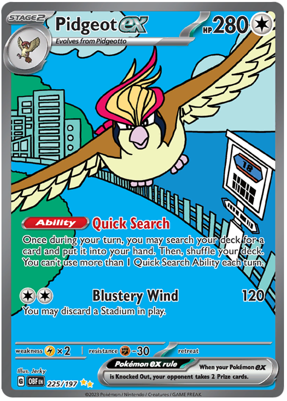 Pokémon Obsidian Flames Pidgeot ex 225/197