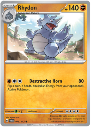 Rhydon.SCR_.75.54157-1.png Pokémon Stellar Crown Rhydon 75/142
