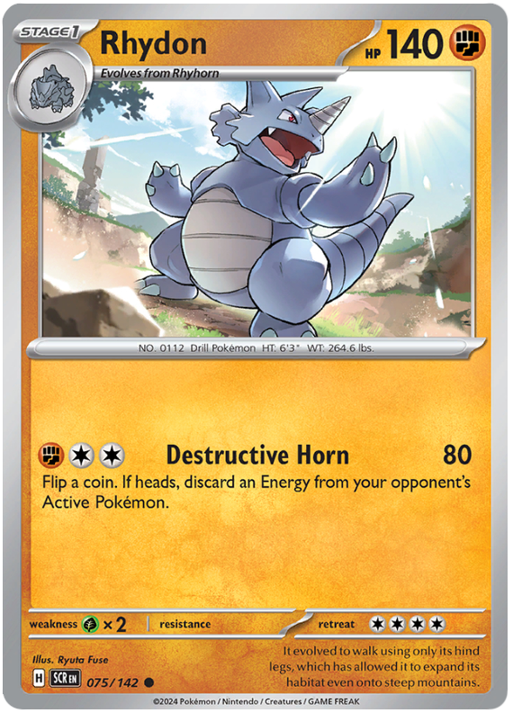 Pokémon Stellar Crown Rhydon 75/142