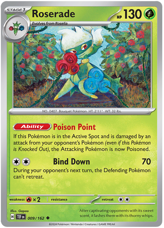 Pokémon Temporal Forces Roserade 9/162