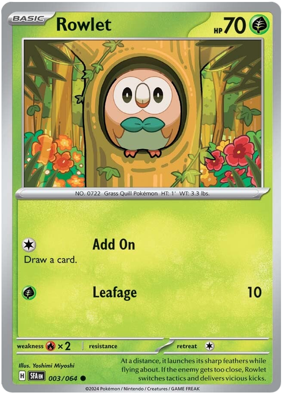 Pokémon Shrouded Fable Rowlet 3/64