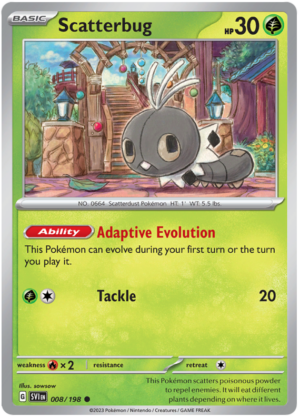 Scatterbug.SV1EN.8.47080.png Pokémon Scarlet & Violet Scatterbug 8/198