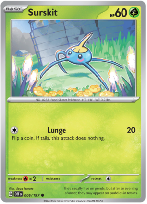 Pokémon Obsidian Flames Surskit 6/197