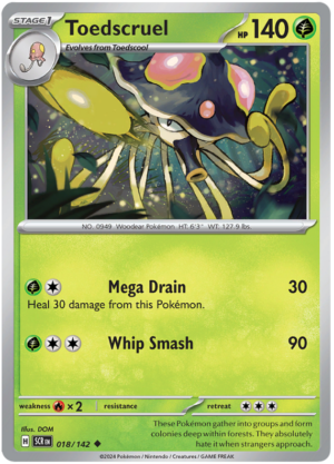 Pokémon Stellar Crown Toedscruel 18/142