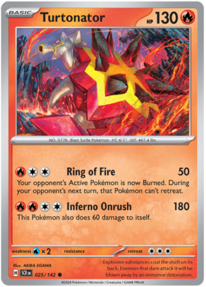 Pokémon Stellar Crown Turtonator 25/142