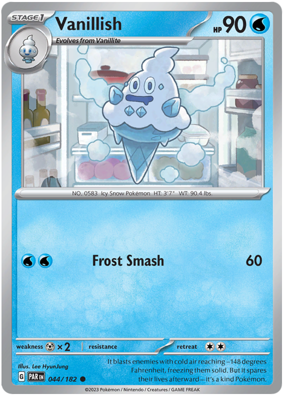 Pokémon Paradox Rift Vanillish 44/182