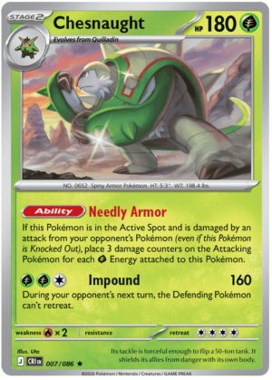 pokemon-chaos-rising-007-chesnaught Pokémon Chaos Rising Chesnaught 007/122