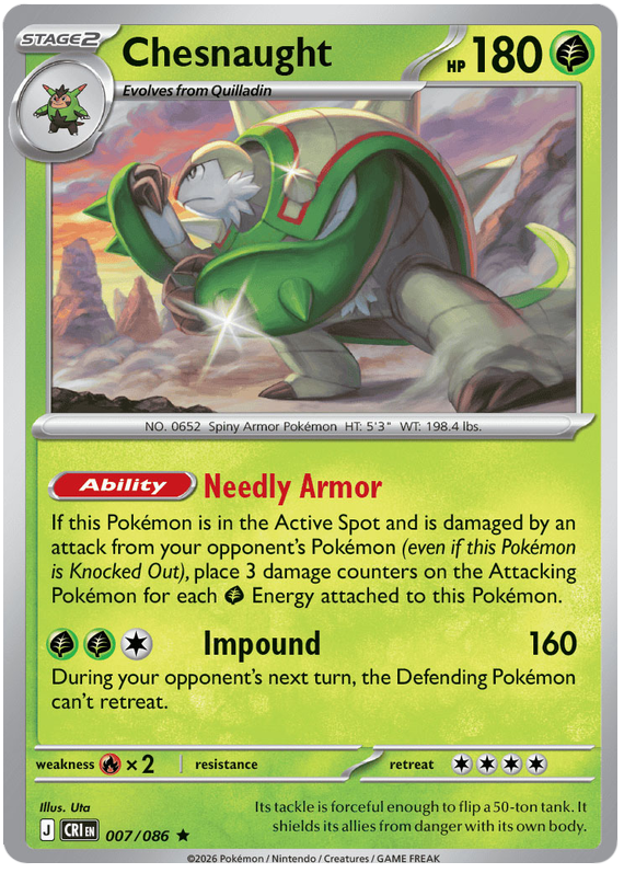 Pokémon Chaos Rising Chesnaught 007/122