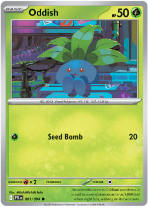 Pokémon Phantasmal Flames Oddish 001/130