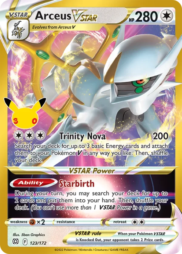Pokémon 30th Celebration Arceus VSTAR 123/172