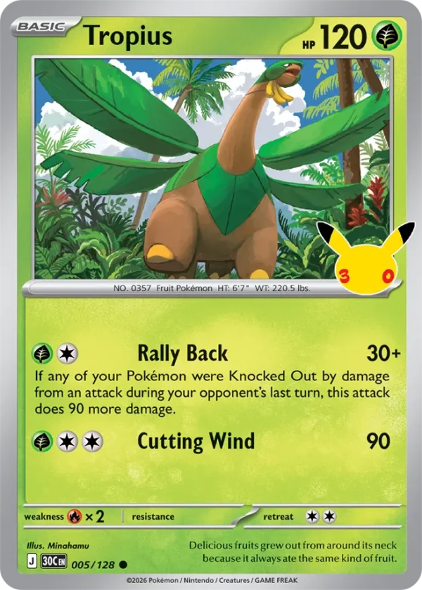 Pokémon 30th Celebration Tropius 005/128