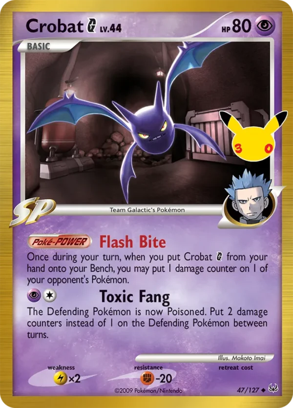 Pokémon 30th Celebration Crobat G 47/127